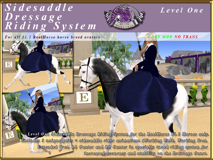 *E* Level One RH Sidesaddle Dressage Riding System [BOXED]