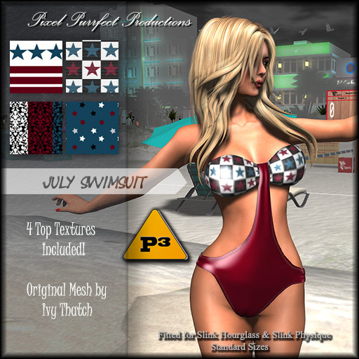 <P3> July Swimsuit - Red Glory HUD