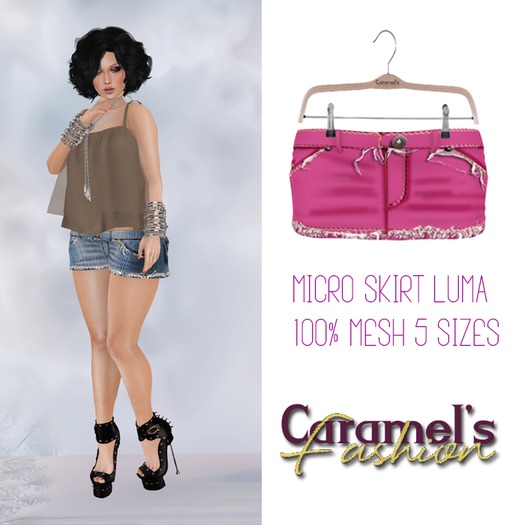 "CF"MicroSkirt"Mesh"04 pink