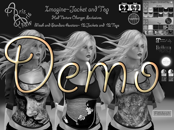 DEMO***ArisAris/B&W~Gara36~Imagine-Jacket & Top