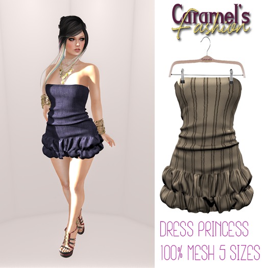 "CF_Princess-Ruffle Dress  Stripes