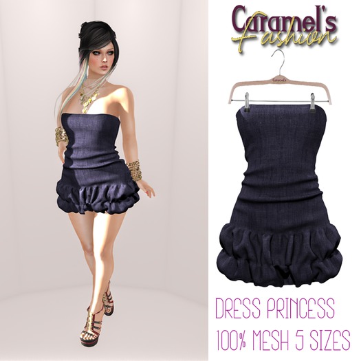 "CF_Princess-Ruffle Dress - Indigo