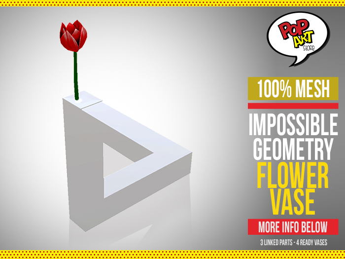 PopArt Store - Impossible Geometry Flower Vase - 100% MESH