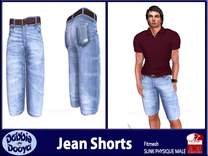 [DD]Mens Slink Jean Shorts-Carolina