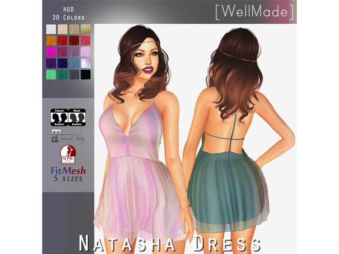[WellMade] Natasha Dress - HUD 20 Colors