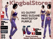 KS OUTFIT MISS SUZANE PANTS JEANS&TOP PURPLE