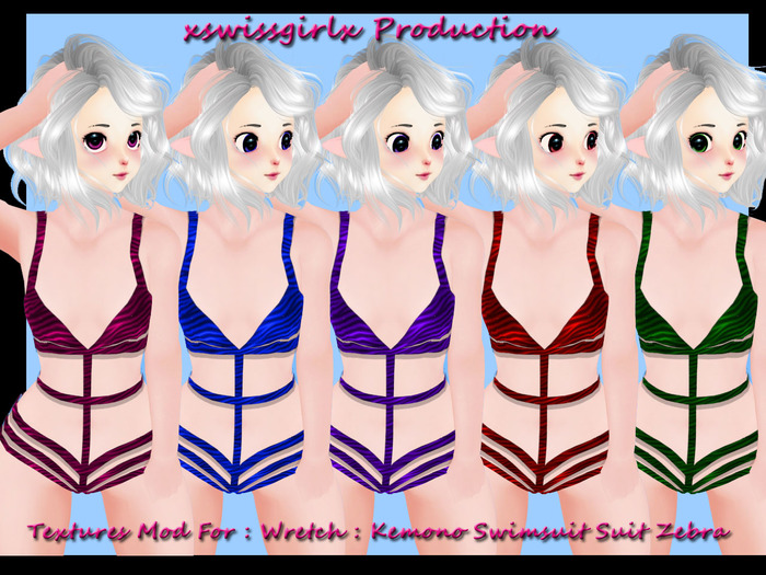 Textures Mod For : Wretch : Kemono Swimsuit Suit Zebra