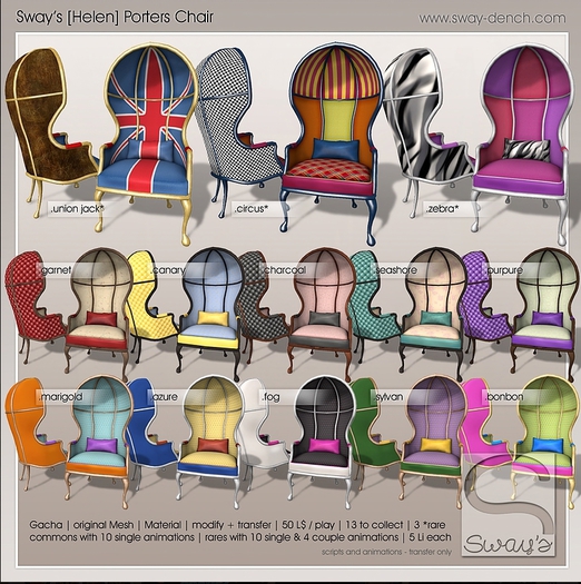 Sway's [Hellen] Porters Chair . zebra / RARE