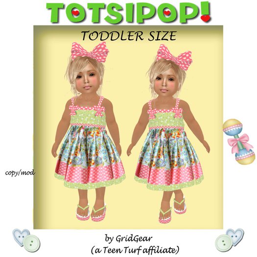 TOTSIPOP! Multi Material Dress Toddler