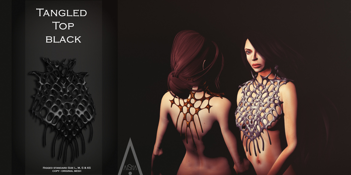 .AiShA. Tangled Top Black 