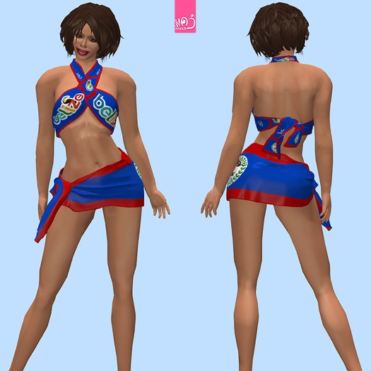 BELIZE - "scarf & flag" outfit (MESH) boxed