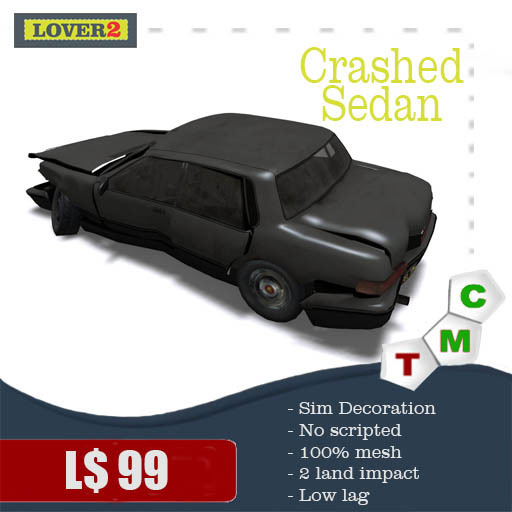 The Crashed Sedan Decorative