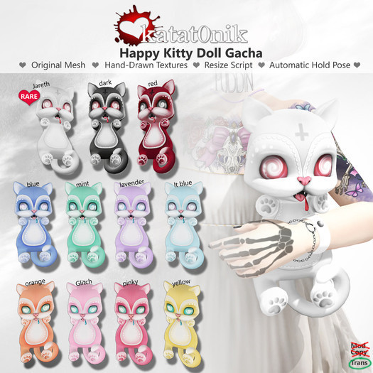 (wear) *katat0nik* (lavender) Happy Kitty Doll