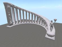 TM Curved Roman Wall With Sculptures