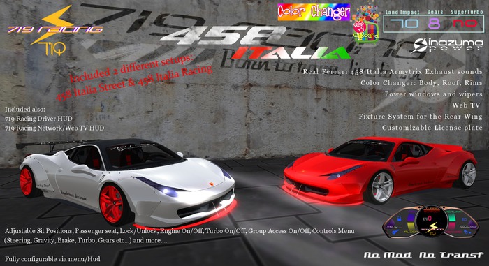 719 Racing - 458 Italia IP BOX  (Wear to unpack)