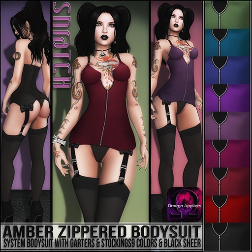 Sn@tch Amber Zippered Bodysuit (All Colors)