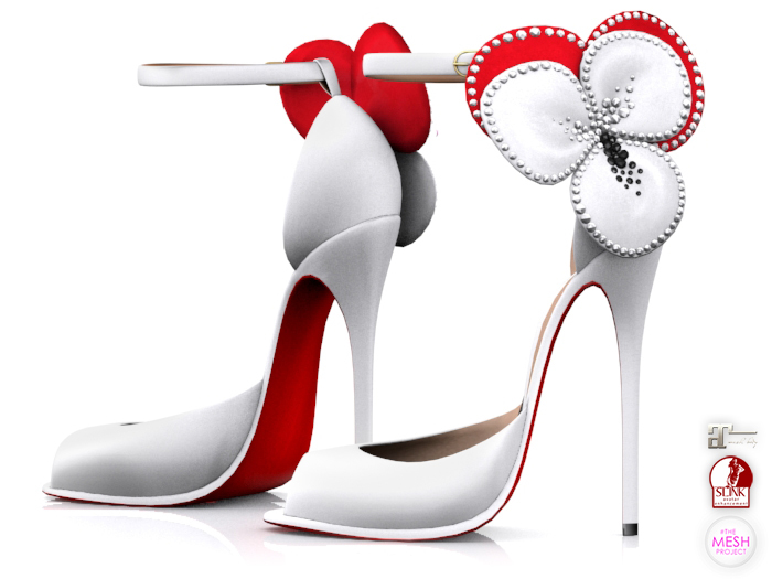 Garbaggio // Flower Peeptoe - White