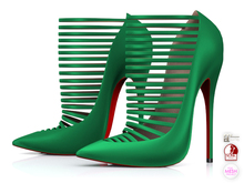 Garbaggio // Strapped Pumps - Green