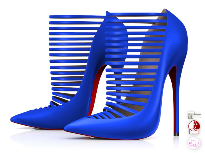 Garbaggio // Strapped Pumps - Blue