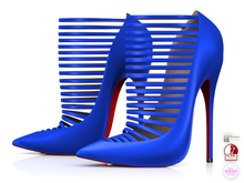 Garbaggio // Strapped Pumps - Blue