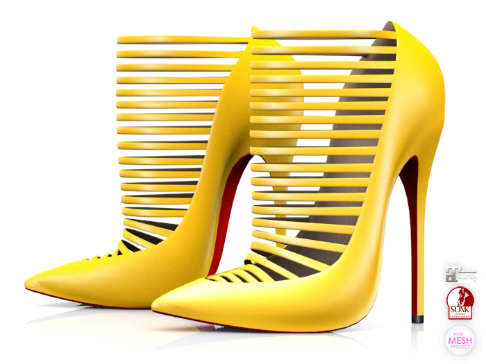 Garbaggio // Strapped Pumps - Yellow