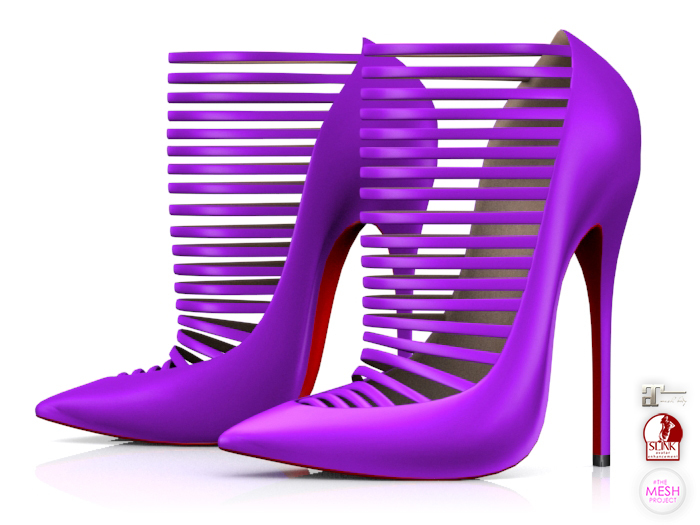 Garbaggio // Strapped Pumps - Purple