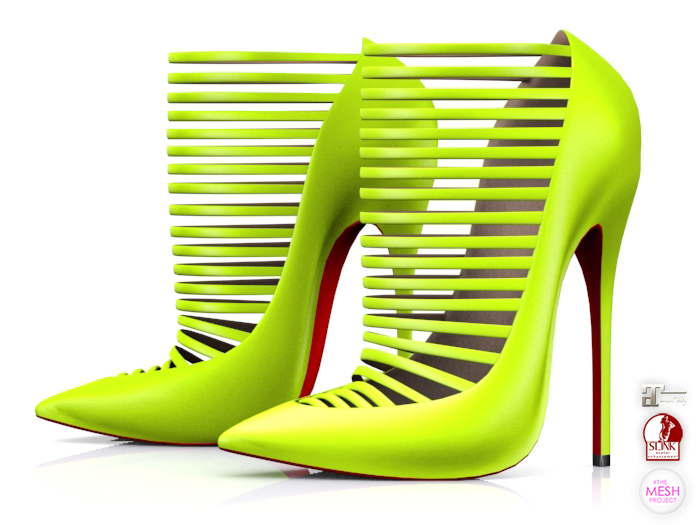 Garbaggio // Strapped Pumps - Lime
