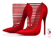 Garbaggio // Strapped Pumps - Crimson