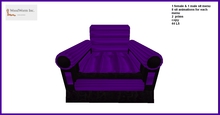 Cozy black armchair with purple cushion. Only 2 prims