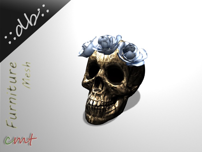 ::db:: Skull Decor with Roses Cornflower