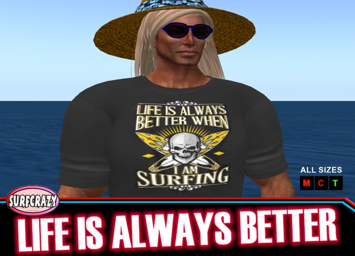 Life is better surfing  Mesh Mens Tees all sizes