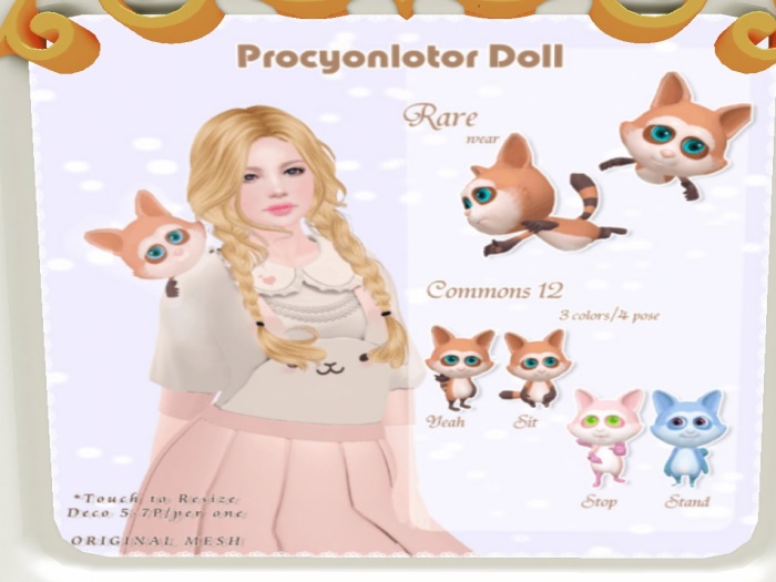 *Cila*Procyonlotor Doll Arm RARE