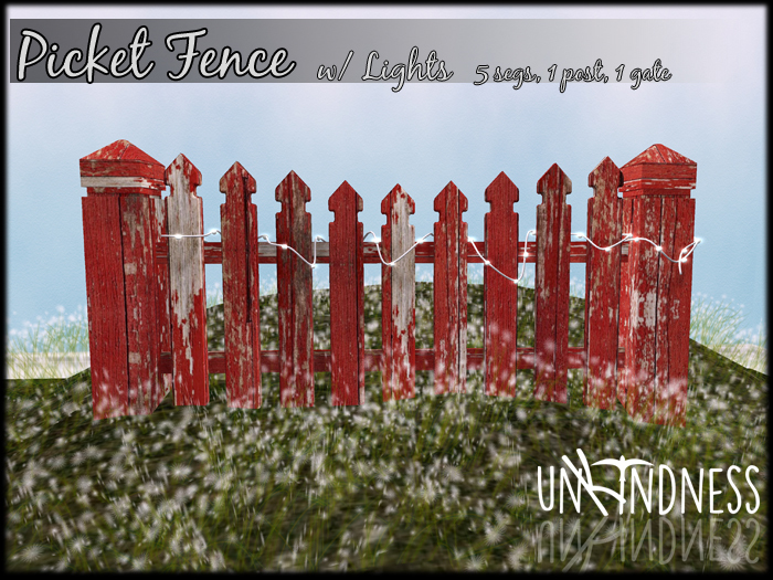 uk - Red Picket Fence Set