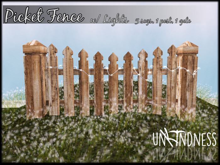 uk - Natural Picket Fence Set