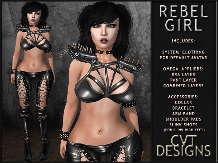 C.V.T. // Rebel Girl Full Outfit W/ OMEGA APPLIERS