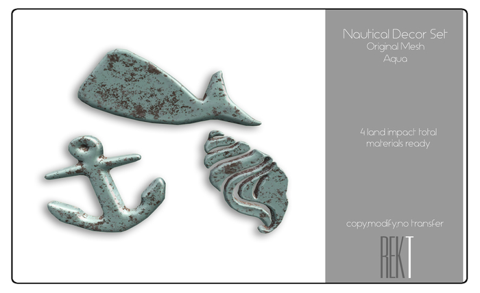 Rekt Nautical Decor Aqua
