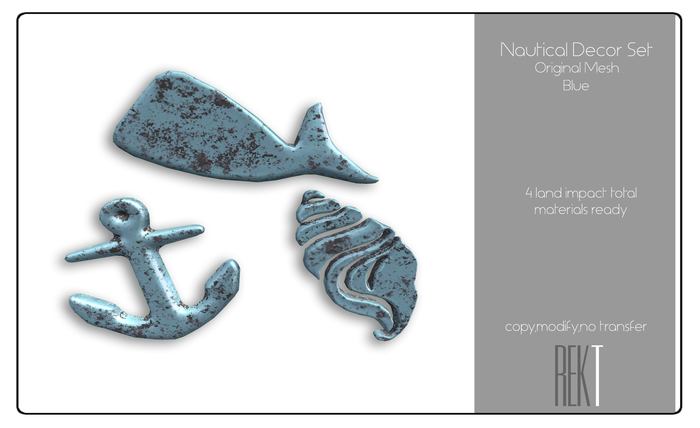 Rekt Nautical Decor Blue