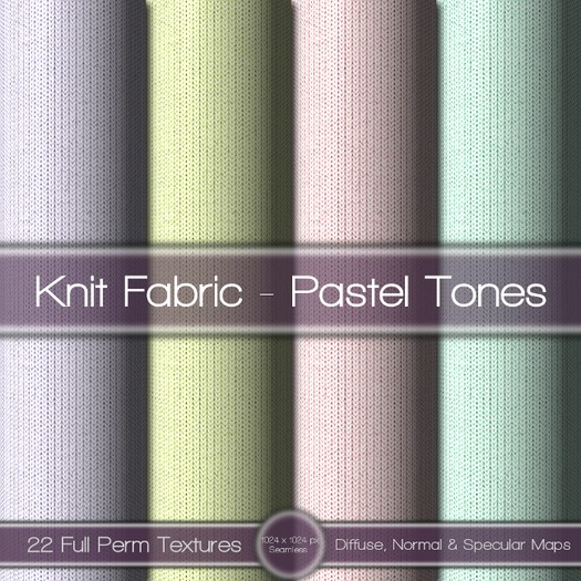 {L} Knit Fabric-Pastel Tones