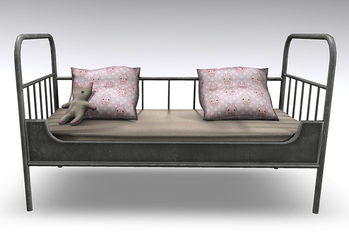 Sofa Grey (texture change pillows and doll) RARE