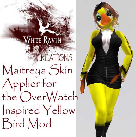 White Ravin Creations - OverWatch Inspired Yellow Bird Maitreya