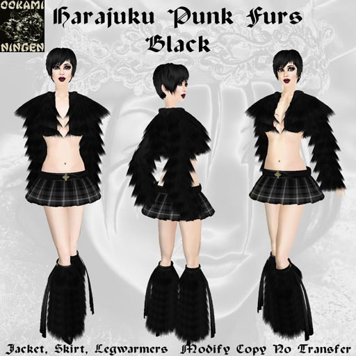 'ON Harajuku Punk Furs  Natural Black