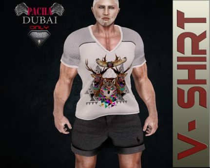 Second Life Marketplace AESTHETIC Pacha Dubai V Neck Fox white