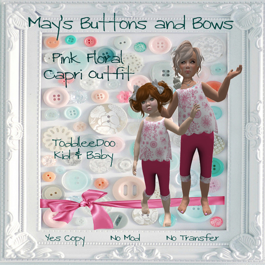 MBB * Pink Floral Capri Outfit (B&K)