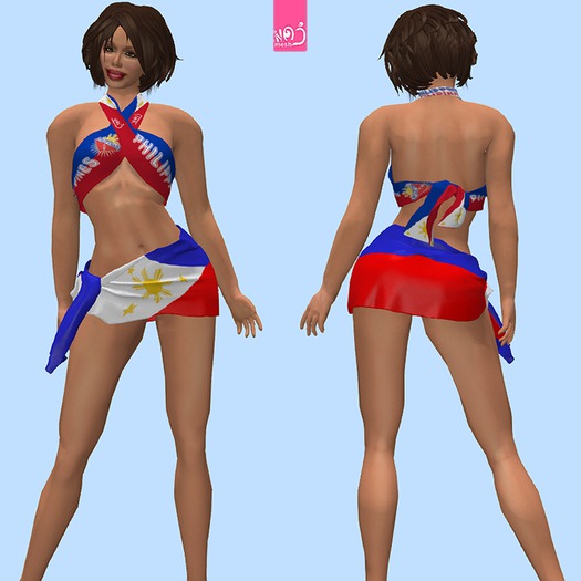 PHILIPPINES - "scarf & flag" outfit (MESH) boxed