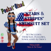 *PoCkEt-SiZeD* Stars & Stripes Swimsuit Set