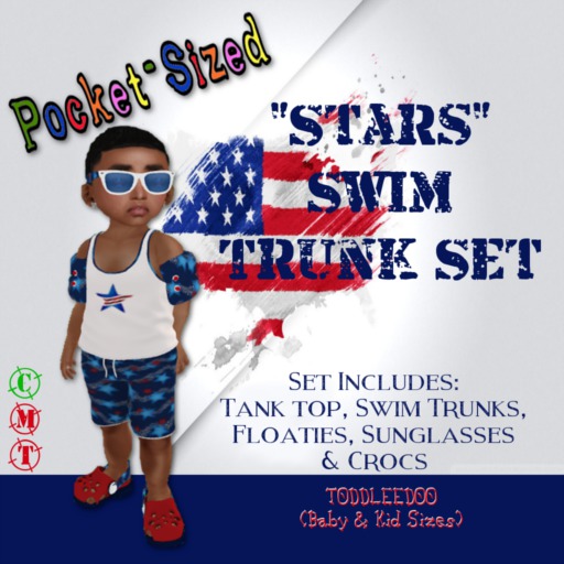 *PoCkEt-SiZeD* Stars Swim Trunk Set 