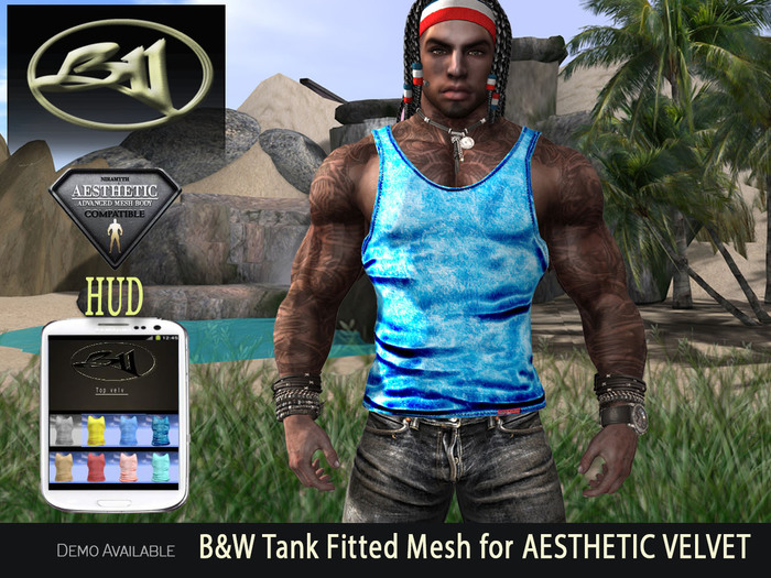 B&W Tank Fitted Mesh VELVET