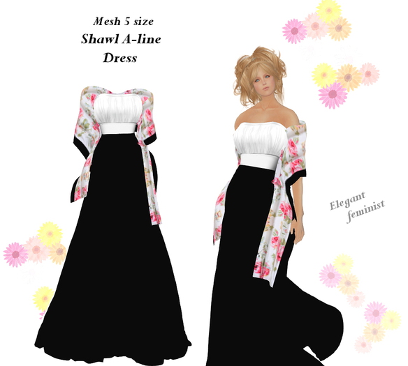Shawl A-line Dress Box