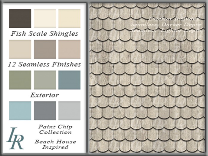 Paint Chip Collection- Beach House Inspiration- FishScale