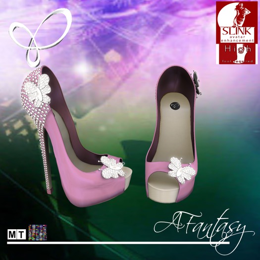 Afantasy HIGH SLINK Color Change 'Butterfly' Heels